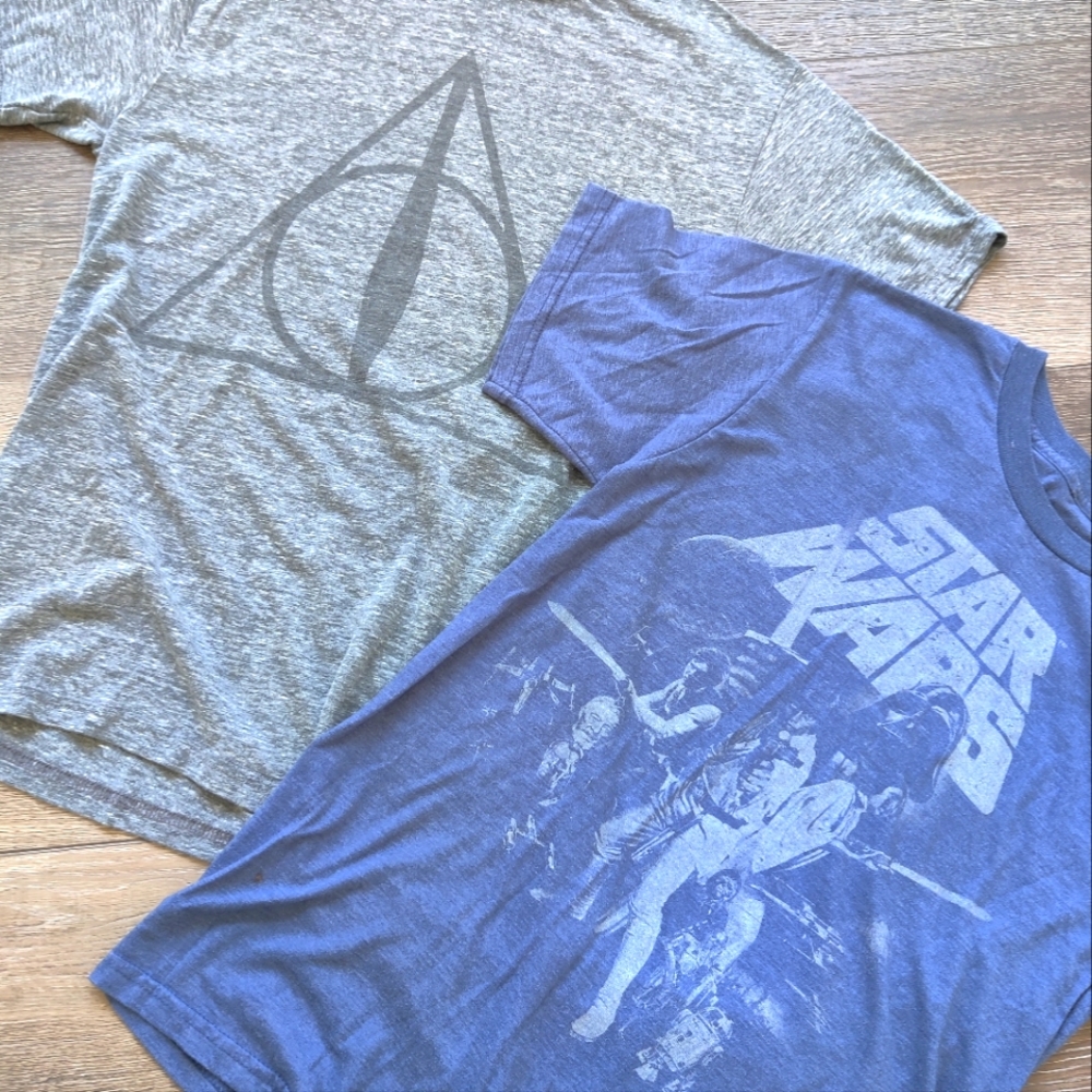 Star Wars Harry Potter Nerdy Sleep Shirts Cotton Blend Size M